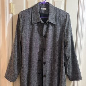 Ann May Woven Silk Full Length Jacket